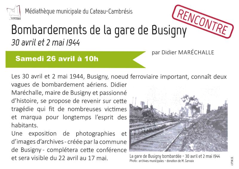 Bombardements de la gare de Busigny 30 avril et 2 mai 1944