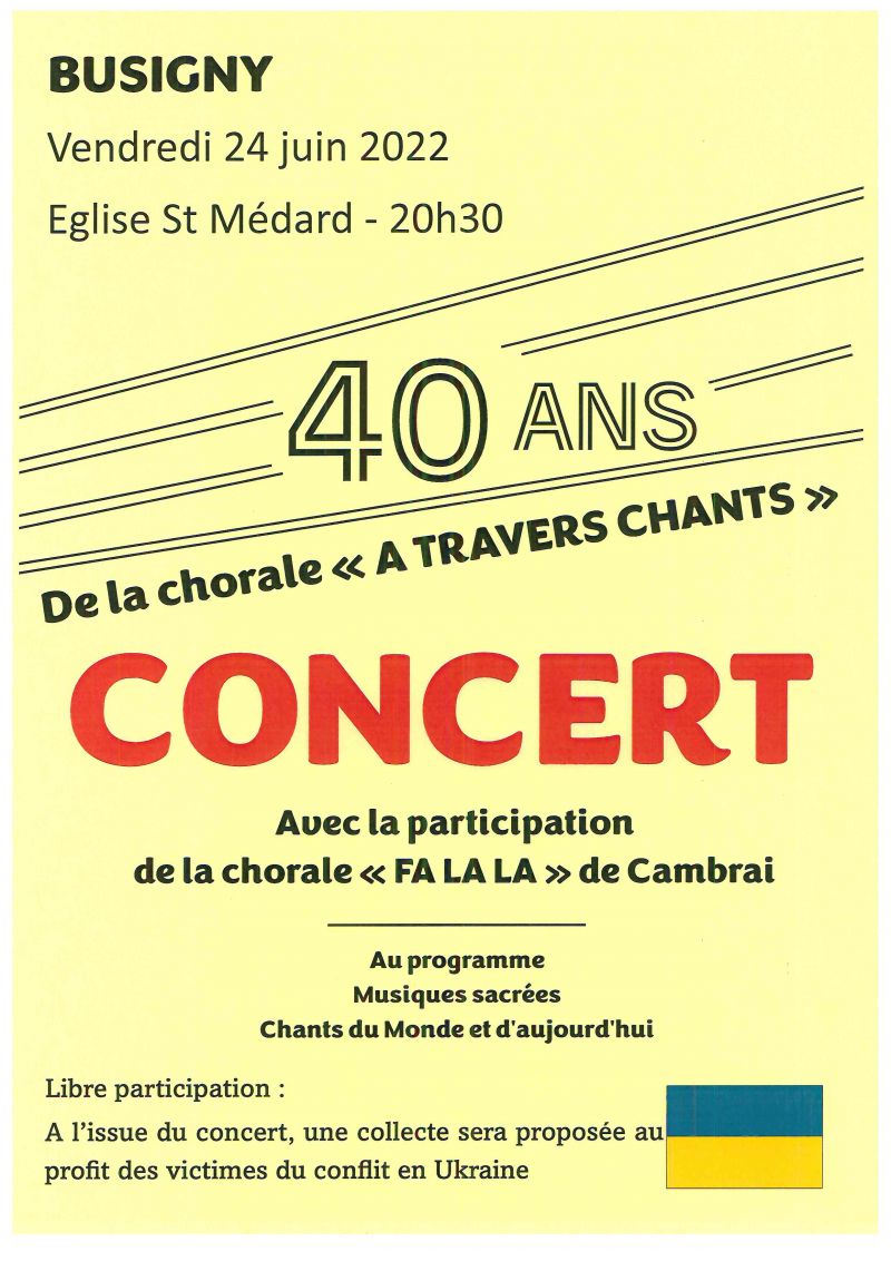 BUSIGNY - CHORALE A TRAVERS CHANTS