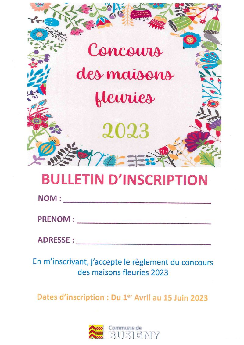 BUSIGNY - CONCOURS DES MAISONS FLEURIES