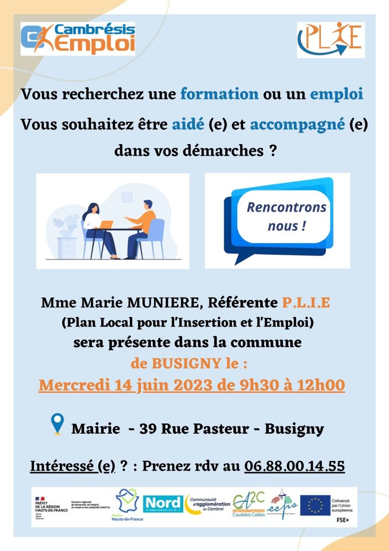 CAMBRESIS EMPLOI : Plan local pour l'insertion et l'emploi