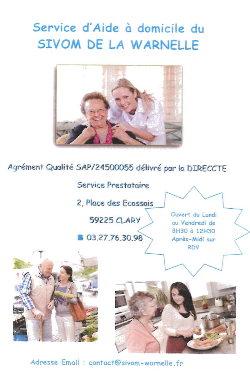 SERVICE D'AIDE A DOMICILE DU SIVOM DE LA WARNELLE